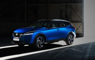 Blue Nissan Qashqai in a warehouse